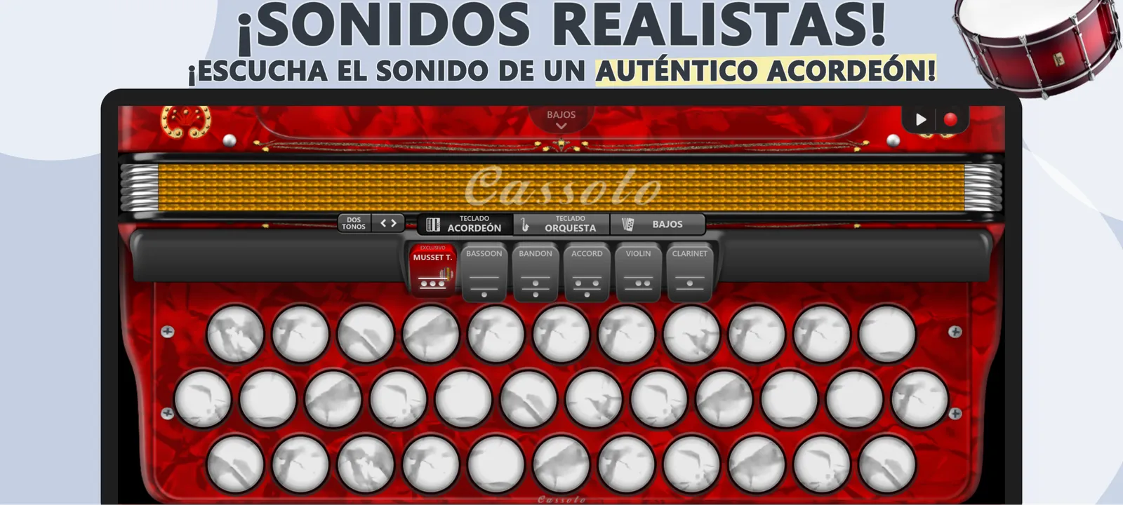 Acordeón Cassoto - Canciones: captura de pantalla 1 de 5