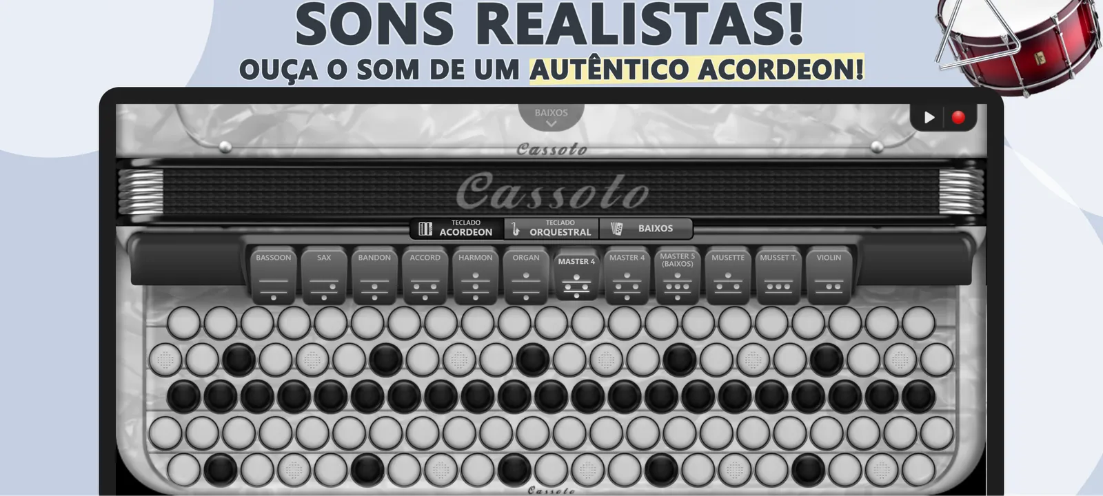Acordeon Cromático Cassoto: captura de tela 1 de 6