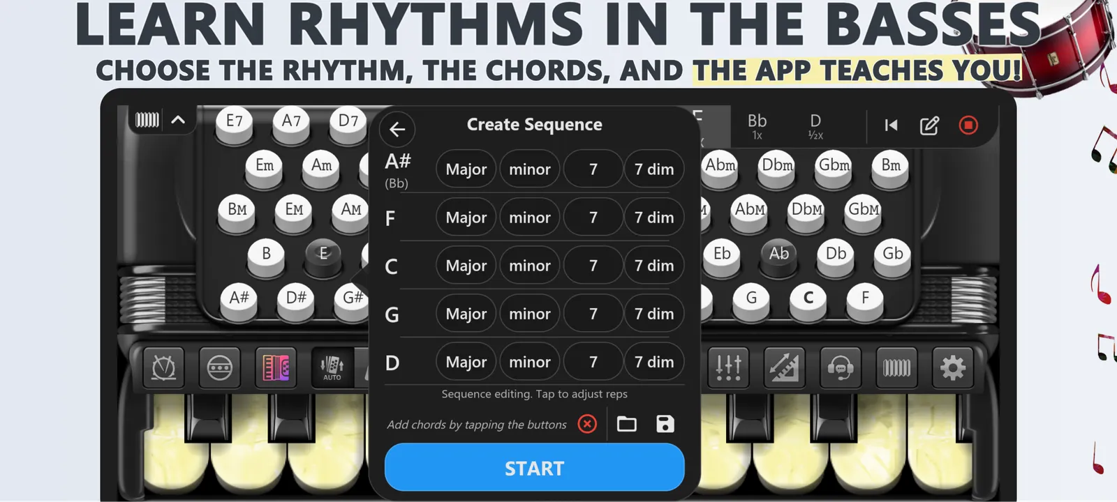 Accordion Piano Cassoto Game: screenshot 4 of 5