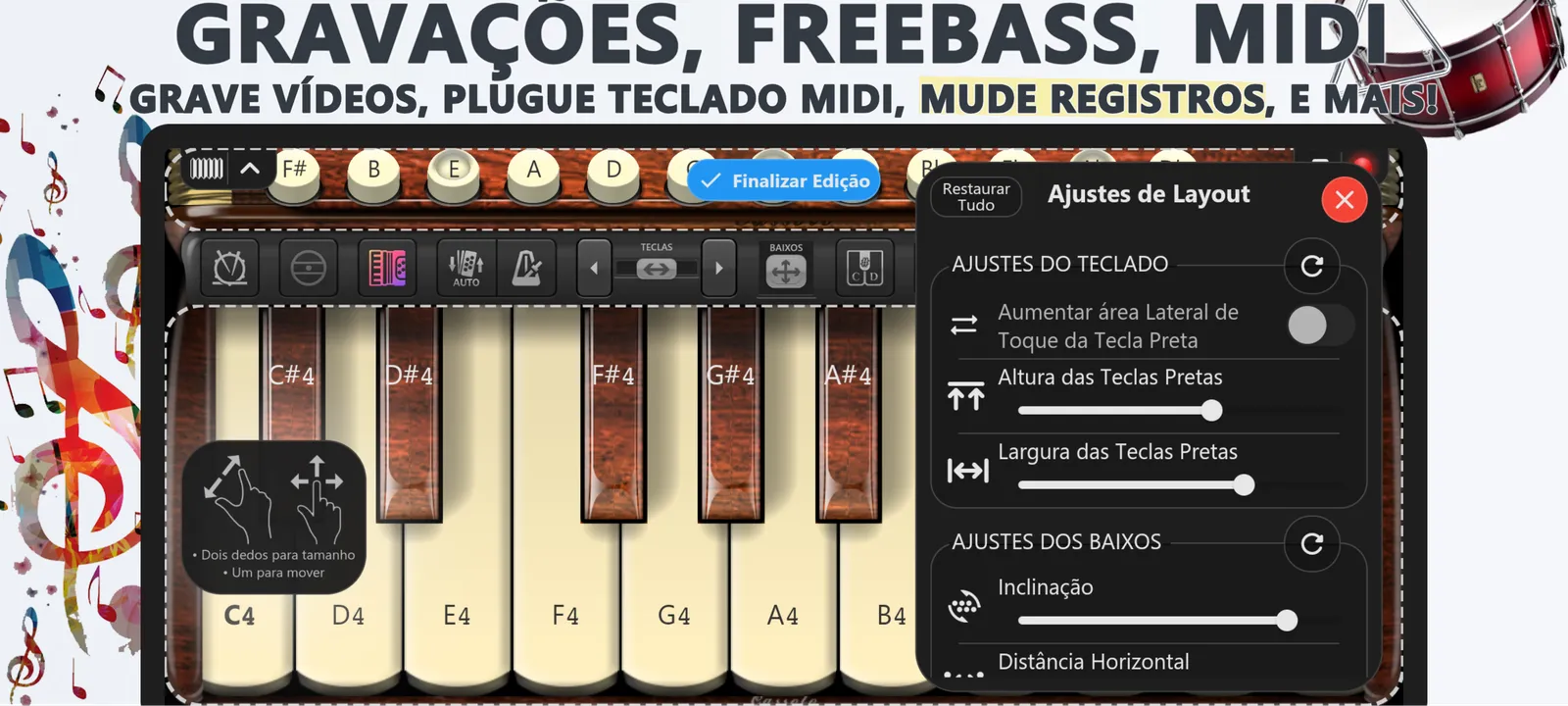 Acordeon Piano Sanfona Cassoto: captura de tela 5 de 5