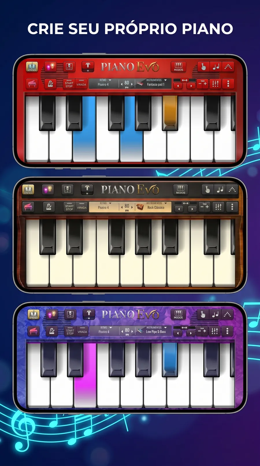 Piano Evo: Aprender Musicas: captura de tela 3 de 7