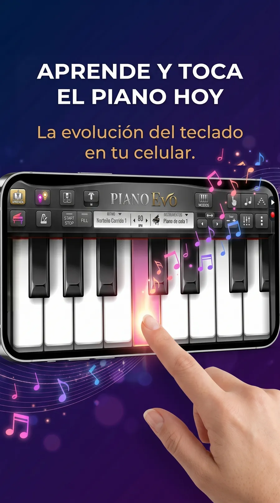 Piano Evo: Aprende Canciones: captura de pantalla 1 de 7